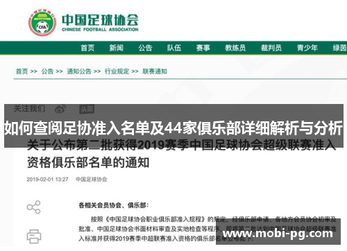 如何查阅足协准入名单及44家俱乐部详细解析与分析
